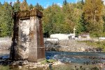 Railroad bridge piers 